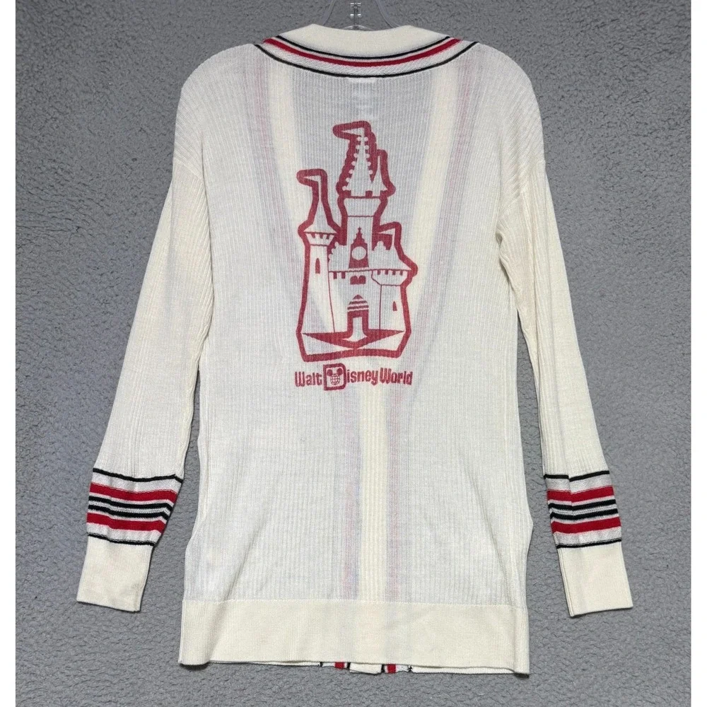 NEW Disney 50th Anniversary Vault Collection‎ Pennants Cardigan Sweater Size XS